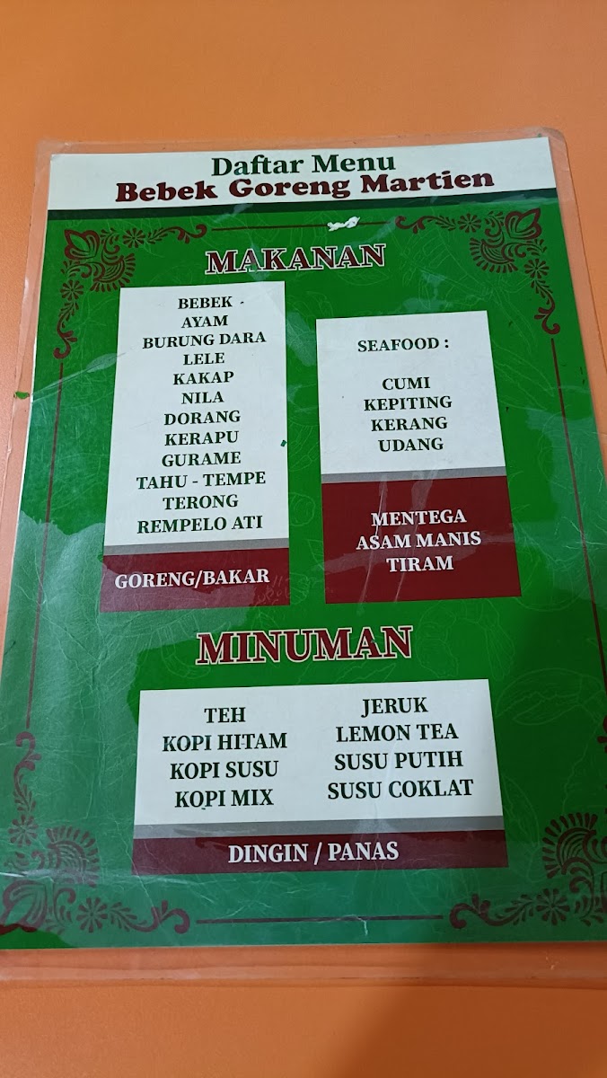 Menu Bebek Goreng Martien-1